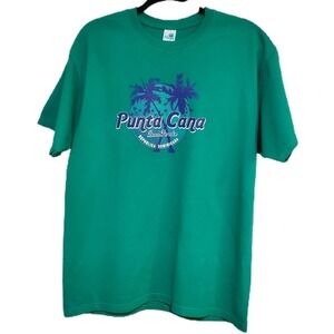 Women's Large Punta Cana Dominican Republic Graphic Logo Tee Destination‎